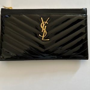 Saint Laurent Monogram Quilted Zip Pouch - image 1